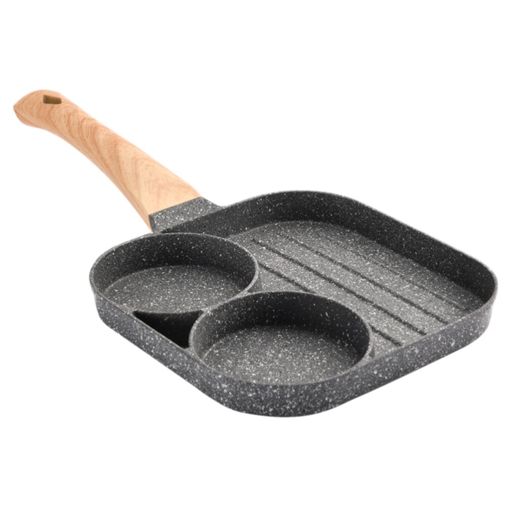 1Pc Steen Non-stick Ontbijt Steak Pan Gebakken Ei Pan (Assorti Kleur)
