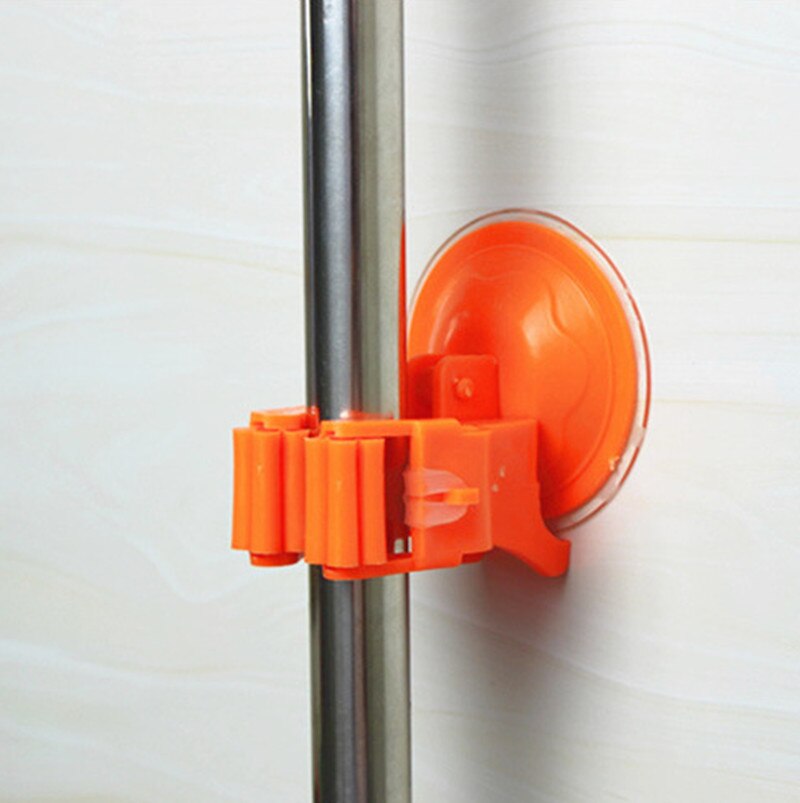 Kitchen Bathroom Mop Holder Broom Rack Powerful Vacuum Suctions Cup Wall Mounted Mop Home Storage Racks for Household