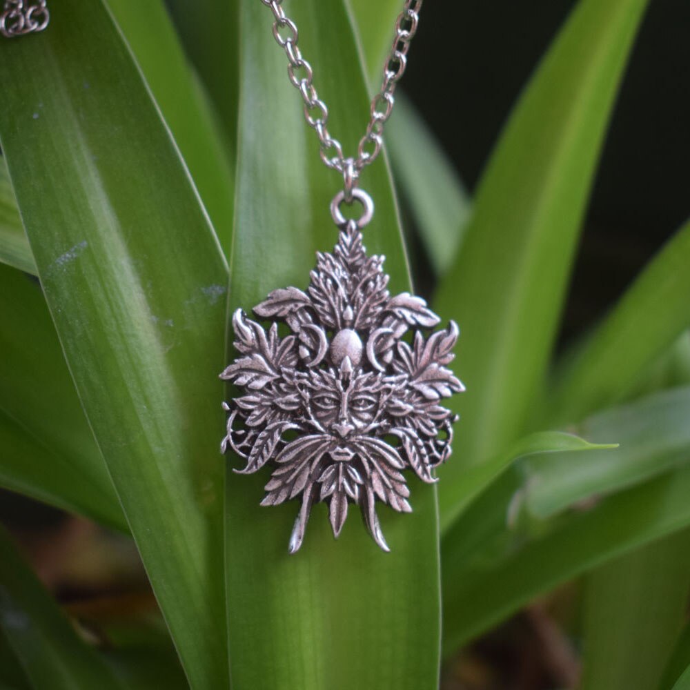 Celtic Green Man Pendant Greenman Necklace Wiccan