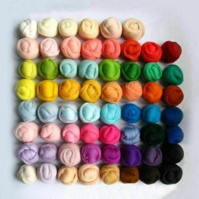 Kit de aguja para fieltro de lana, herramientas hechas a mano, paquete de aguja de fieltro, materiales de tela, accesorios, 7/40 colores: 36color 108g