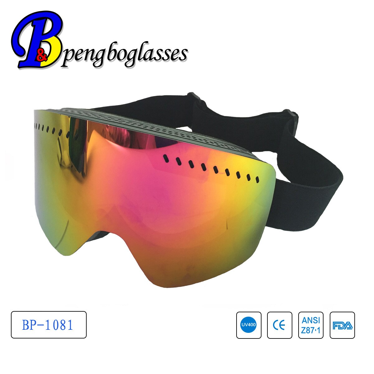 Bloomberg vraiment Revo complet galvanisé Ultra grand cadre lunettes de Ski modifiables PCs escalade en plein air anti-fo