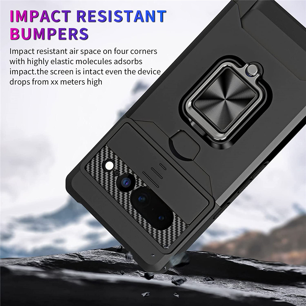 Pixel7 For Google Pixel 7 Pro Case Card Slot Bag Finger Ring Holder Stand Cover Pixel 7 Pro Phone Funda For Google Pixel 6 7 Pro