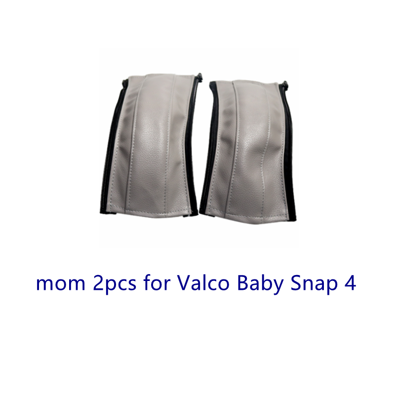 Skinnhåndtak beskyttelsestrekk passer for valco baby snap 4 barnevogn barnevogn stang erme koffert armlen trekk barnevogn tilbehør: Knipse 4 mamma 2 stk grå