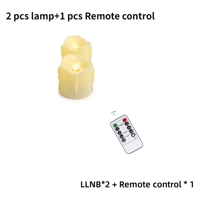1/2 Stück ferngesteuerte elektrische LED-Kerzen, batteriebetrieben, flammenlose Kerzen, flackerndes weißes Licht, bewegliche Flamme, Schreibtischdekoration: grape