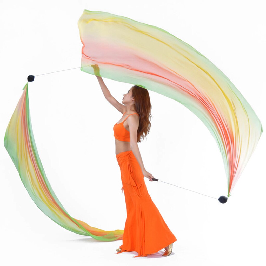 1 paire 100% Polyester voile Poi jeter des boules écharpe danse du ventre Yoga danse accessoires: 8