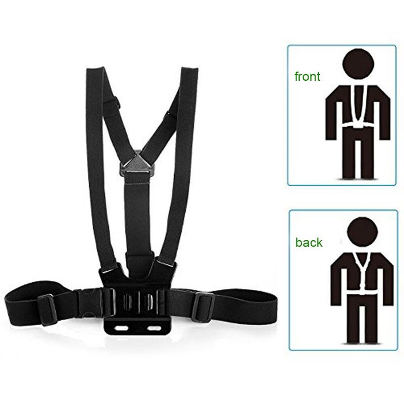 Borst Mount Harness Borst Riem Elastische Action Camera Head Strap Mount Body Harnas