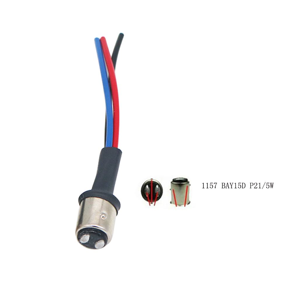 1Pece 1156 1157 Bau15 S 7440 7443 3156 3157 Socket Connector Mannelijke Adapter Voor Auto Led Licht Diy Kabelboom: Crystal Blue