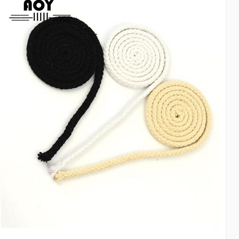 8mm Natural 100% Fios de Algodão Trançado Corda de Cânhamo para Embalagem Do Presente DIY Handmde Craft Costura Decorativa Bouquet Home Decor Fio