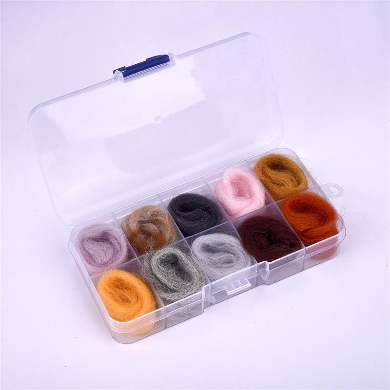 Color Series Wool Fibre Flower Animal Toy Wool Felting Handmade Spinning DIY Craft Materials Tool Felt: 09