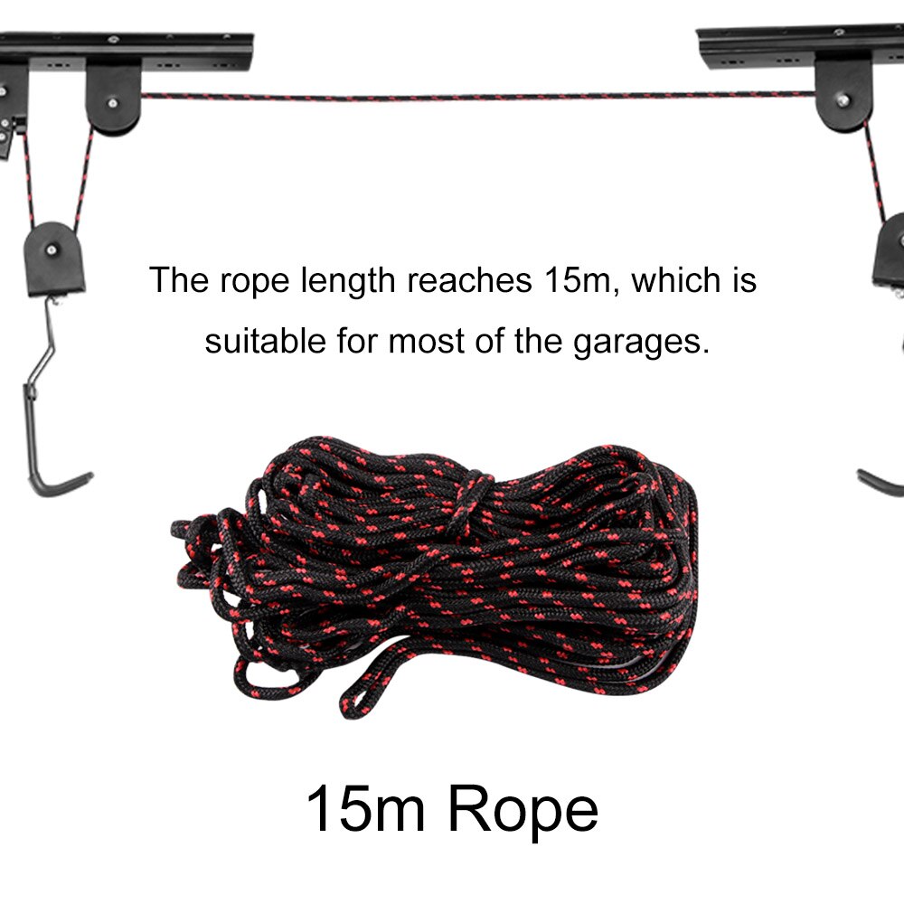 Strong Bike Bicycle Lift Ceiling Mounted Hoist Storage Garage Hanger Pulley Rack Metal Lift Assemblies Ciclismo Bicicleta