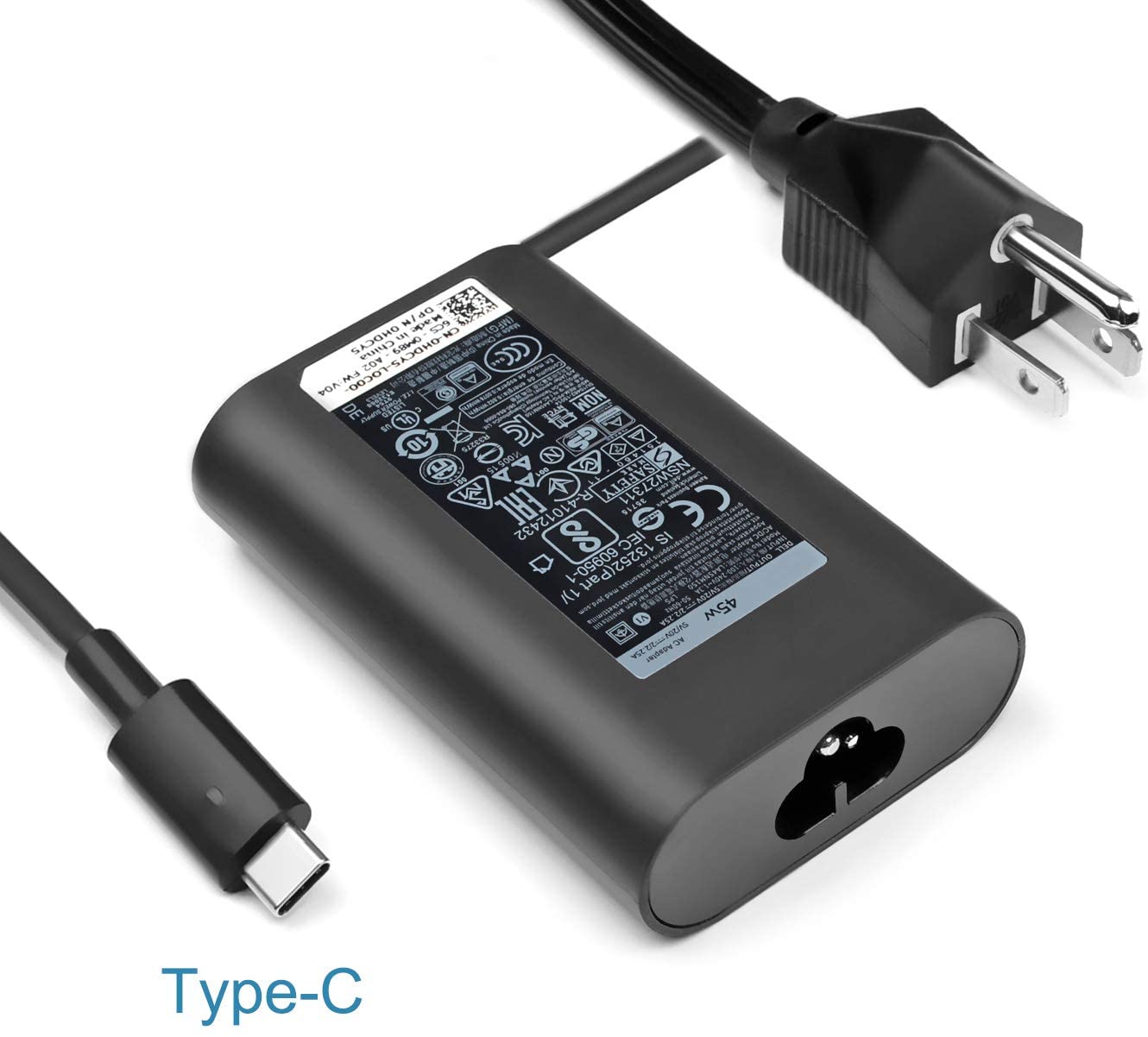 Huiyuan Voor 45W USB-C Charger Power Cord Fit Voor Dell Xps 13 9300 7390 9380 9370 9365 9360 9350 P103G P117G