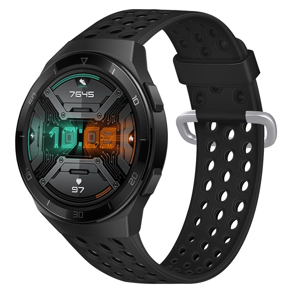 5 Kleuren Vervanging Siliconen Band Horloge Mannen En Vrouwen Horloge Bandjes Voor Huawei Horloge Gt Serie 22Mmsmart Horloge Polsbandje: Black