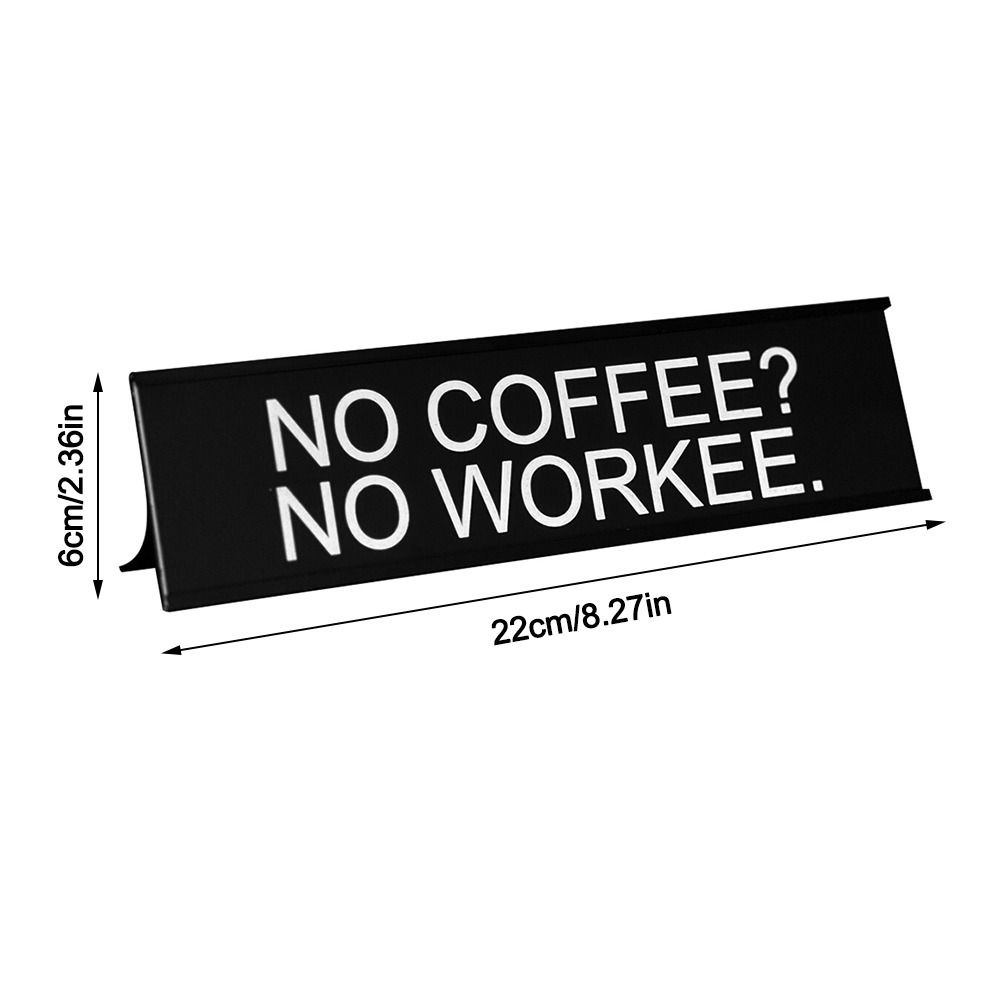 Funny Office Decor Sign Black Lightweight Aluminium Alloy Seating Sign Desk Signs Home Office Table Decor Coworker