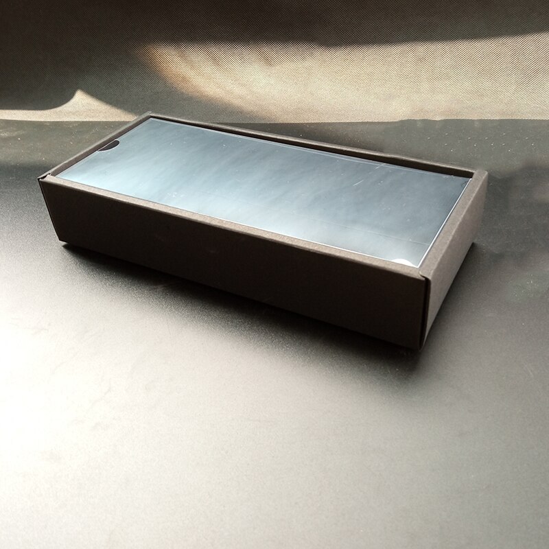 10pcs Rectangle Kraft Paper Box Folding With Transparent PVC Window Candy Box Christmas Decoration Package Box: Black