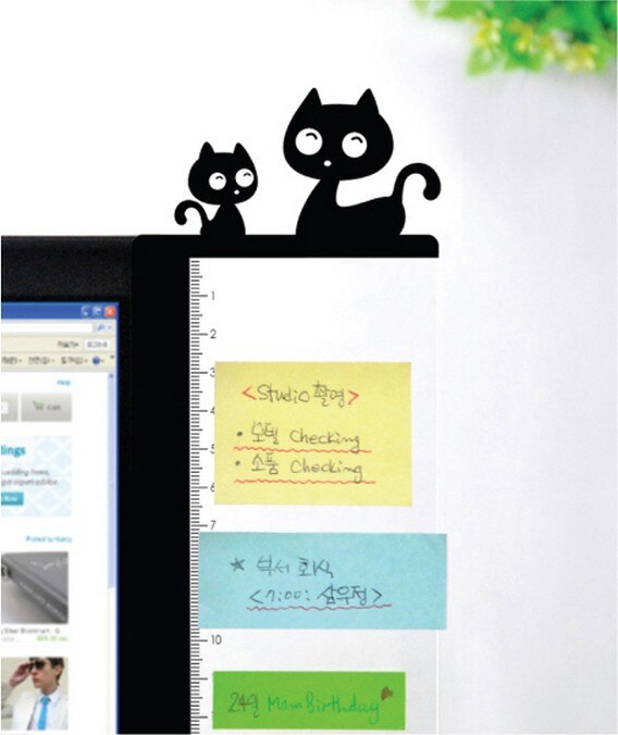 Computer Display Screen Sticker Acrylic Adhesive Sticky Notes with Charging Hole Phone Holder Bookmark Notes Message Board: 7