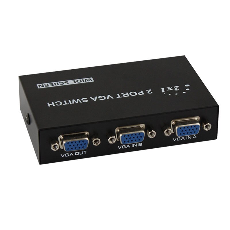 2 Port VGA Switch 2 PCs Share A Monitor Display Screen VGA SVGA Manual Switch 2 VGA Input Display VGA Splitter: VGA-Switch