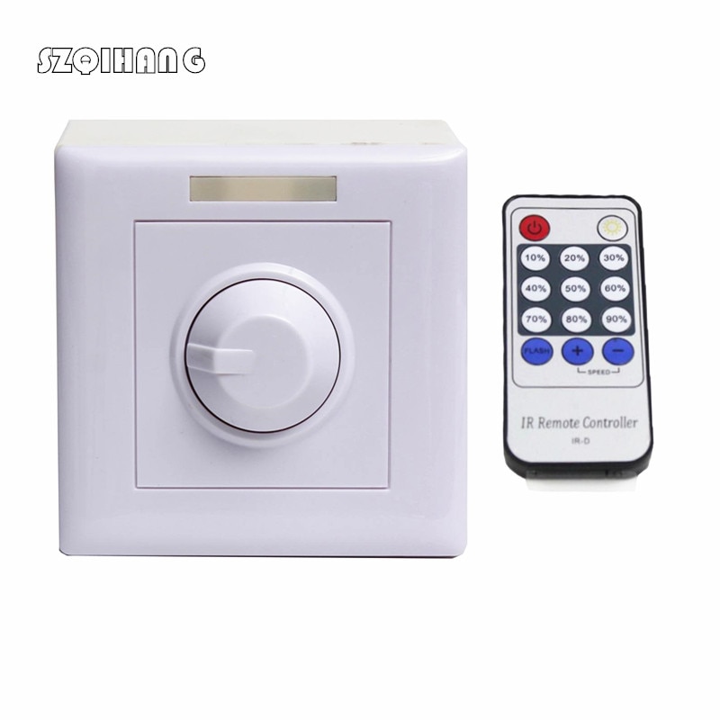 Led strømforsynings controller pwm led lysdæmper switch ir fjernbetjening justerbar lysstyrke kontrol dæmpbar lys cob lamper  ac110v-240v