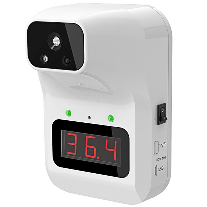 Botique-vægmonteret  k3 plus digitalt infrarødt termometer berøringsfri kropstermometer lcd display kontor metro indkøbscenter brug