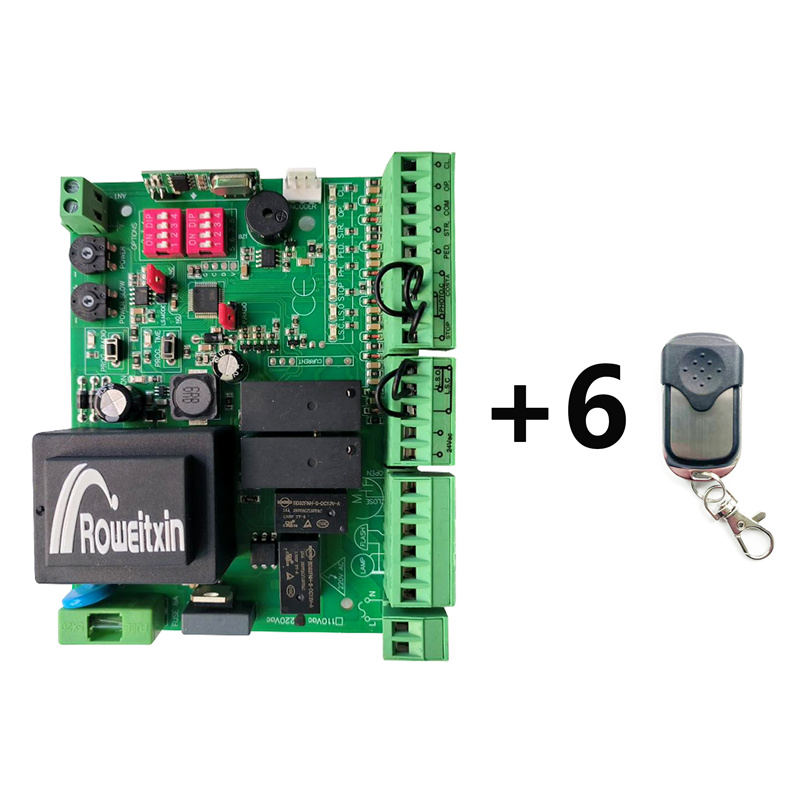 Gate motor controller circuit board universal electronic card for sliding gate opener 220v AC model 433.92Mhz: Gold