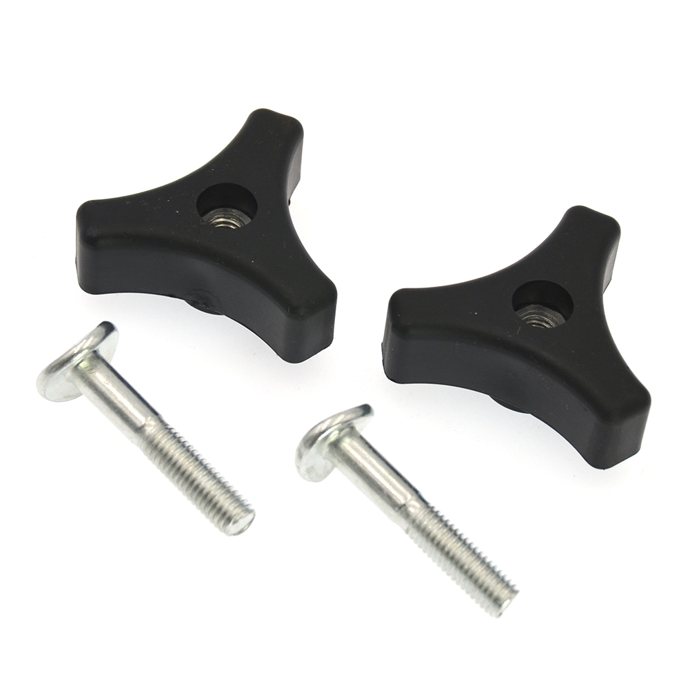 Black Lawn Machine Triangles Knob Handle Bolt Replacement Parts Handlebar Wheel Knob Bolt Nut Screw Bolt for Lawn Mower Machine