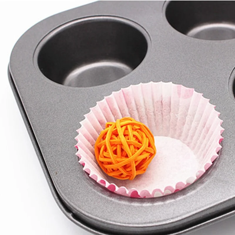 6 koppar fyrkantig muffinsplåt muffinsplåt muffinsplåt muffinsplåt kolstål bakplåt non-stick bakform muffinsform