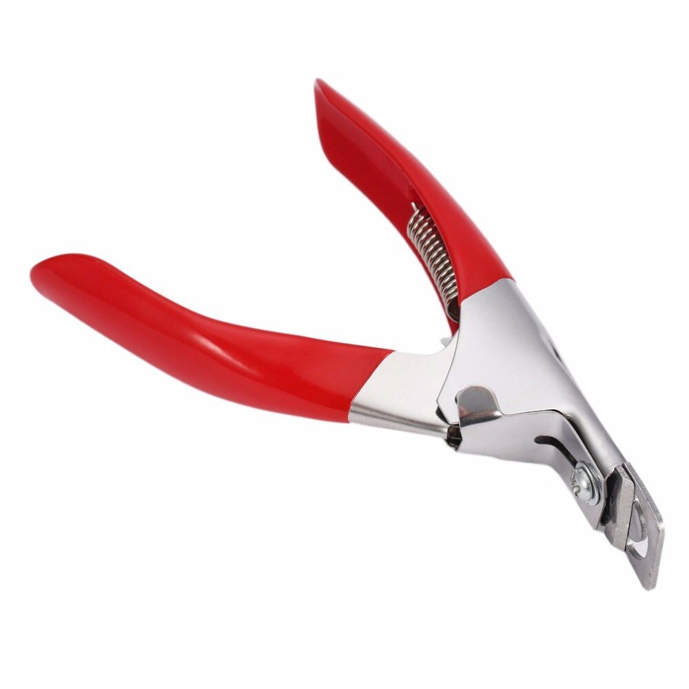 Rode Manicure Nail Cutter Rvs Nagelknipper Acryl Gel False Nail Tip Cutter Clipper Nail Schaar