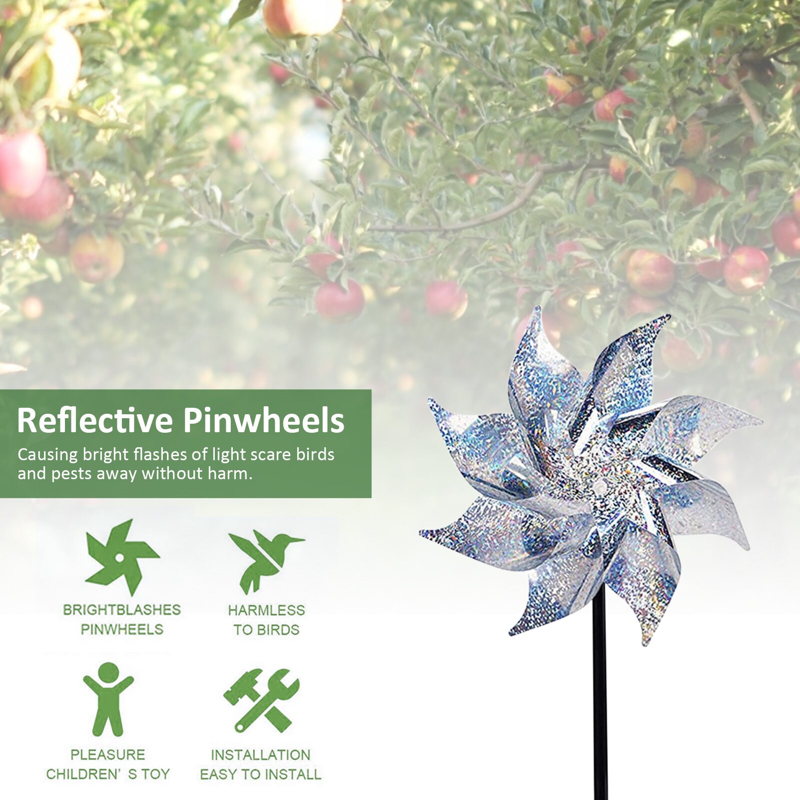 Balcony Bird Driving Windmill Vegetable Garden Orchard Bird Scaring Windmill Courtyard Garden Decoration