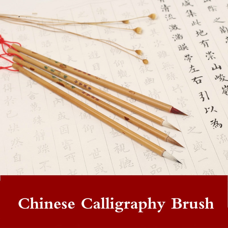 Caligrafía tradicional China cepillo pluma pincel de pelo de comadreja, pinceles para escribir Claborate-sty cepillo pájaro Scriptliner plumas Paperlaria