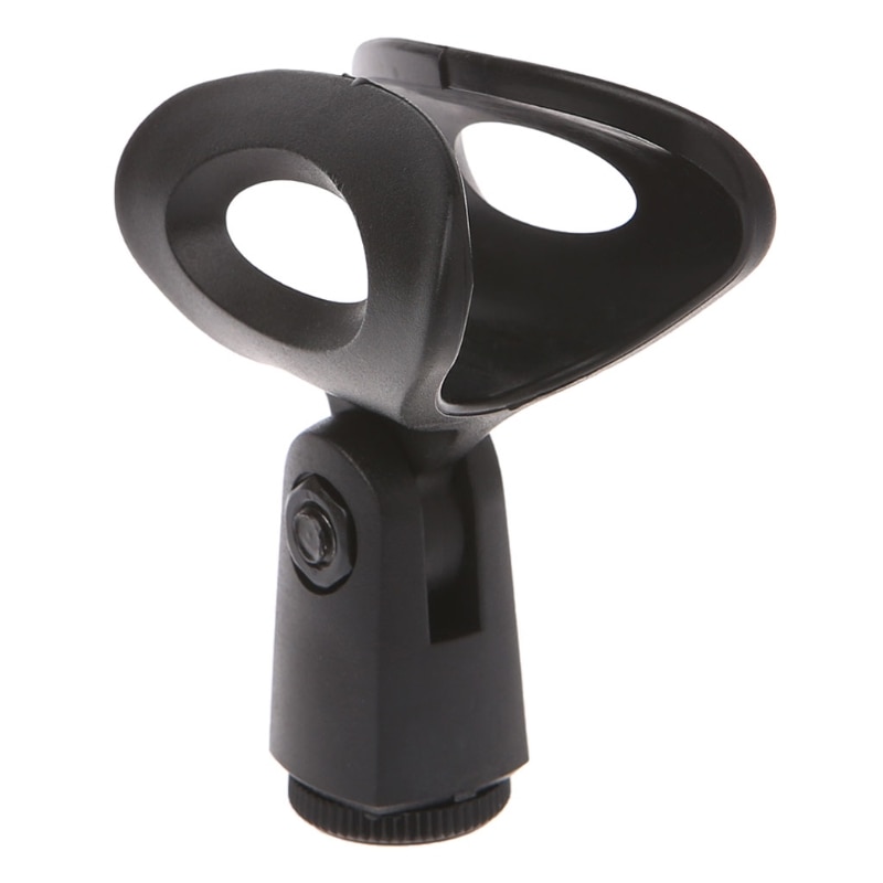 Fleksibel mikrofon mikrofon stativ tilbehør plast klemme clip holder montering sort støtte