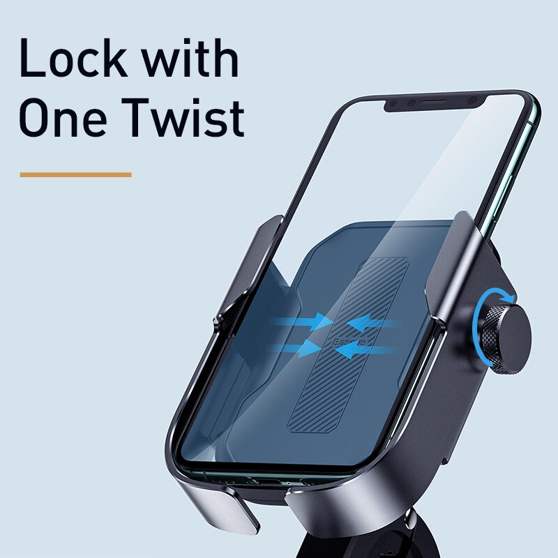 Baseus Motorcycle Bicycle Phone Holder 360° Rotation Alloy Moto Bike Stand Mount For Iphone 11 Max Samsung 4.7-6.5 Inch Phones