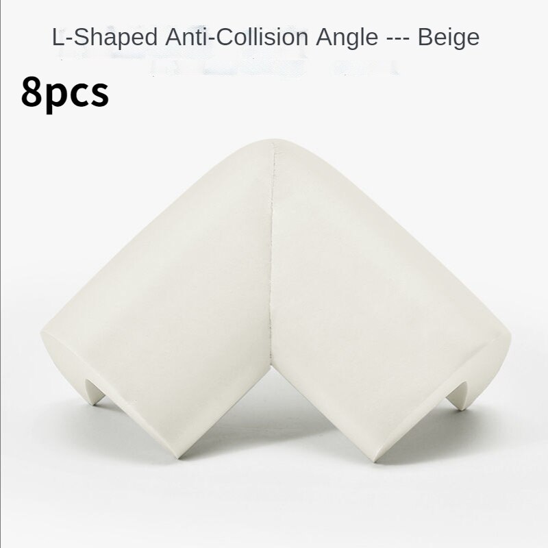 Protector de esquinas de seguridad para bebés, protección para niños, muebles, protección de ángulos, cinta protectora para esquinas de mesa de seguridad para niños: 8PCS Angle beige