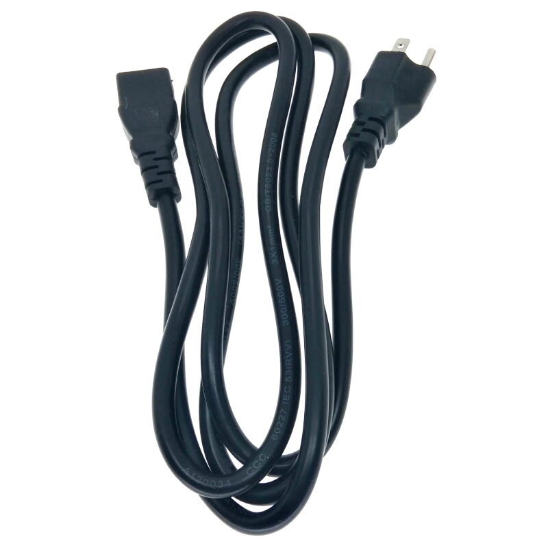 US Plug to IEC C13 Power Cord Cable 1.8M for Desktop Printers Monitors 10A 250V