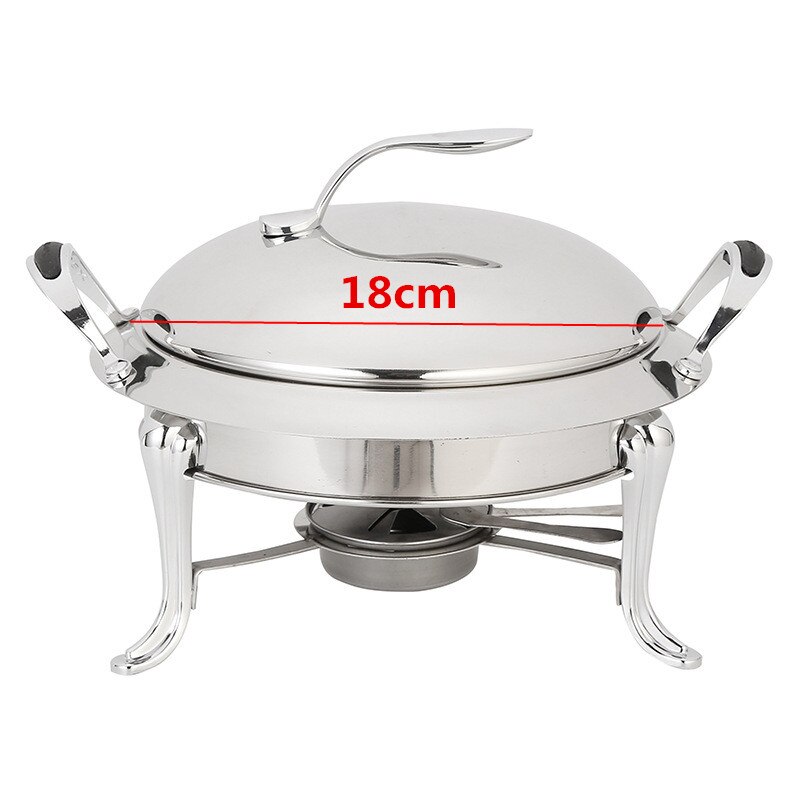 Kleine Hotpot Restaurant Pot Hotel Commerciële Huishouden Shabu Bak Pot Pot Verdikte Rvs Alcohol Pot Droog Gouden Pot: Silver 18cm