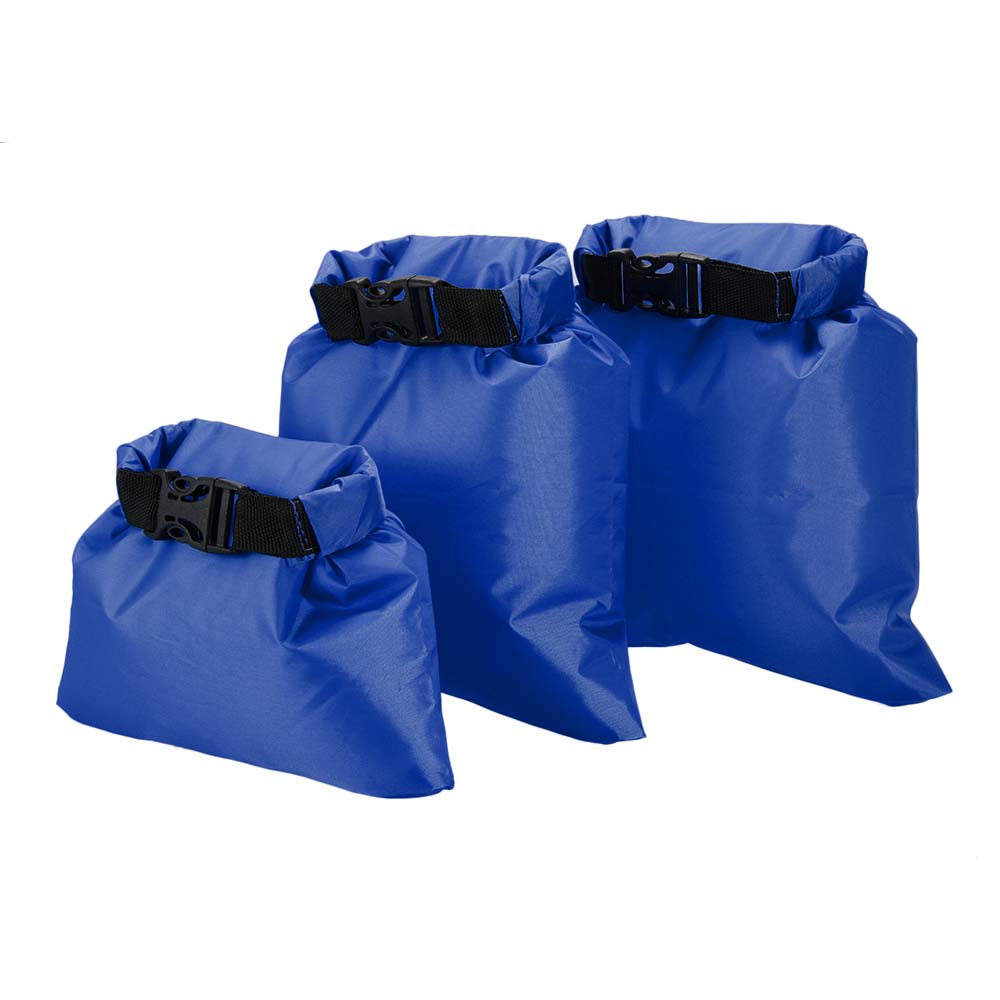 Lixada 3Pcs Dry Bag 1L + 2L + 3L Waterdichte Dry Bag Outdoor Ultralight Droge Zakken Camping Backpacken Kajak klimmen Zwemmen Dry Bag: dark blue