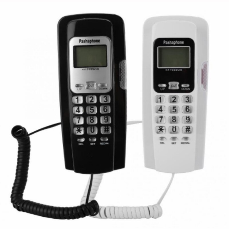Binnenkomende oproep klein ophangen hotel thuiskantoor telefoon nummerherkenning telefoon zwarte vaste hoteltelefoon thuiskantoor hangende telefoon