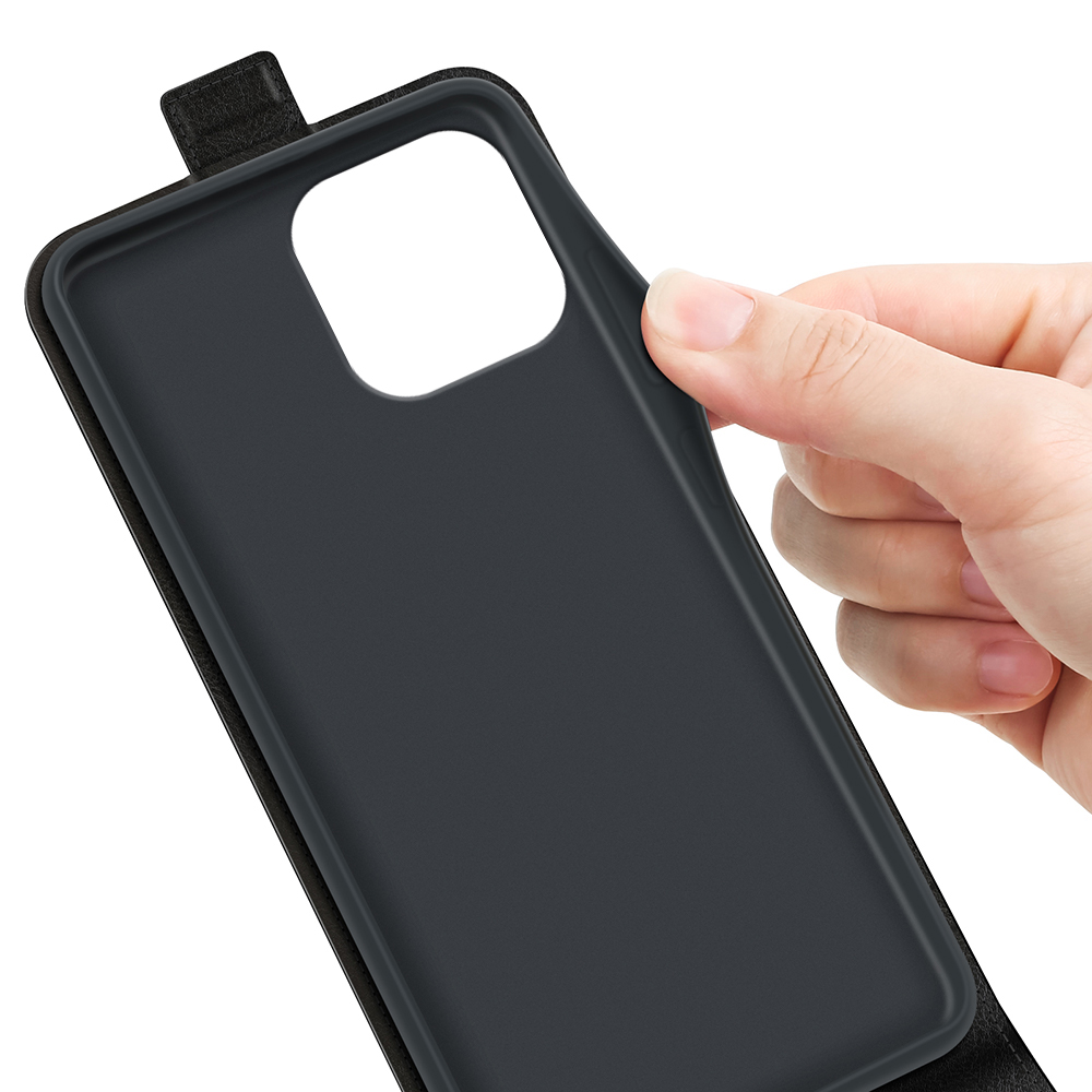 Coque Odeydo IPhone 16 Pro Max Cuir PU Noir - Rabat Support Et Antichoc
