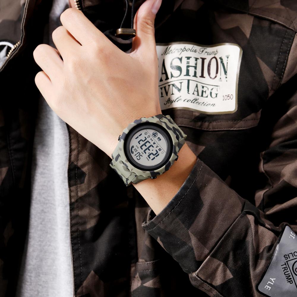 Skmei Mannen Bluetooth Sport Digitale Horloges Hartslagmeter Call Herinneren Calorie Waterdicht Horloge Reloj Hombre Klok