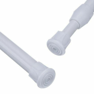 30CM to 900CM Shower Curtain Rod Adjustable Plastic Spring Tension Rod Rail for Clothes / Towels / Curtains