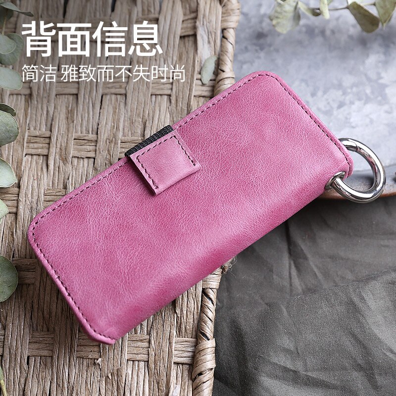 Women's leather key chain, individual , simple mini head leather, Korean lovely home key bag