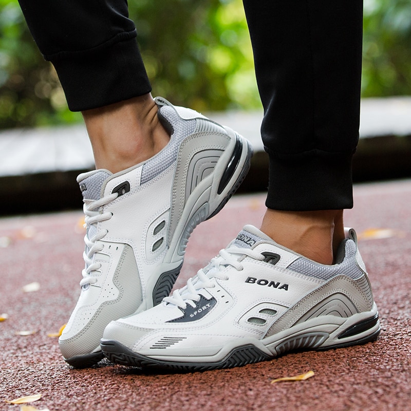 BONA męskie buty robić tenisa odkryte buty robić biegania zasznurowane męskie buty sportowe komfortowe światło miękkie sportowe buty robić chodzenia na świeżym powietrzu