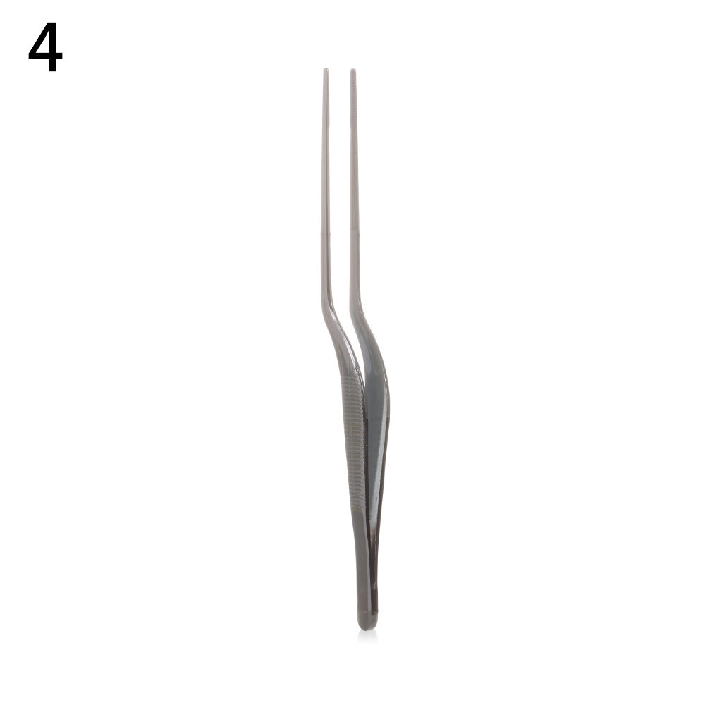 14cm rustfrit stål pincet plating kok mad pincet bbq klip grill tang serverer præsentation køkken værktøj: 4
