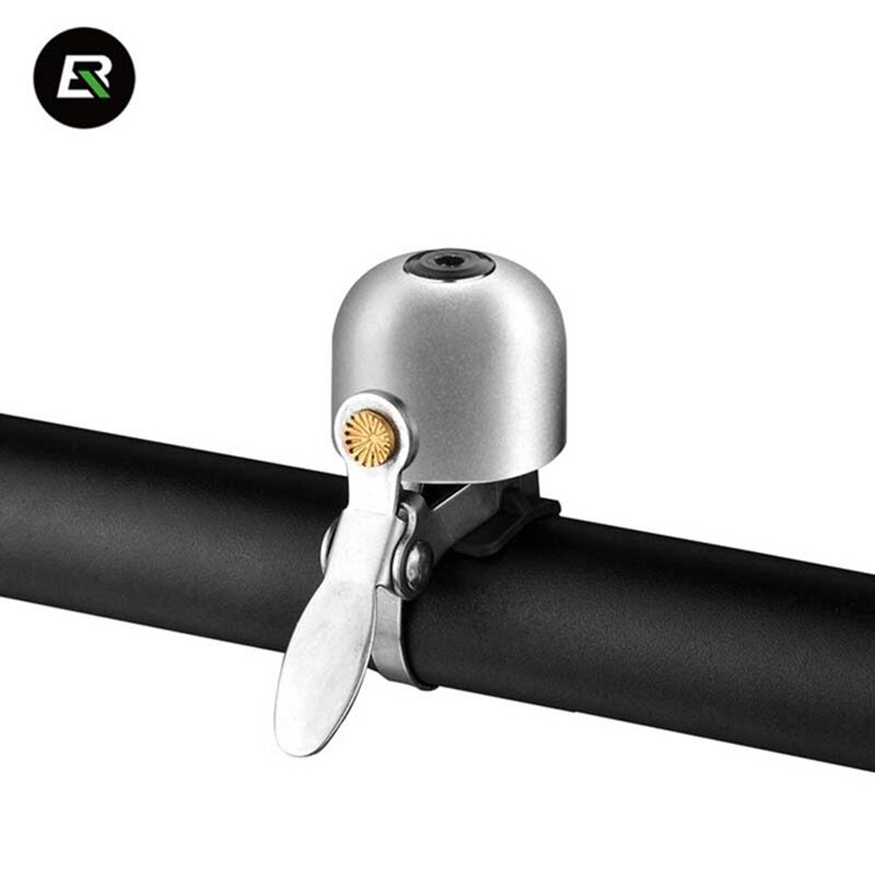 ROCKBROS Mini Bicycle Bell Bike Horn Copper Alloy Cycling Handlebar Safety Warning Loud Horn Classic Bike Call Accessories: Style 2-Silver