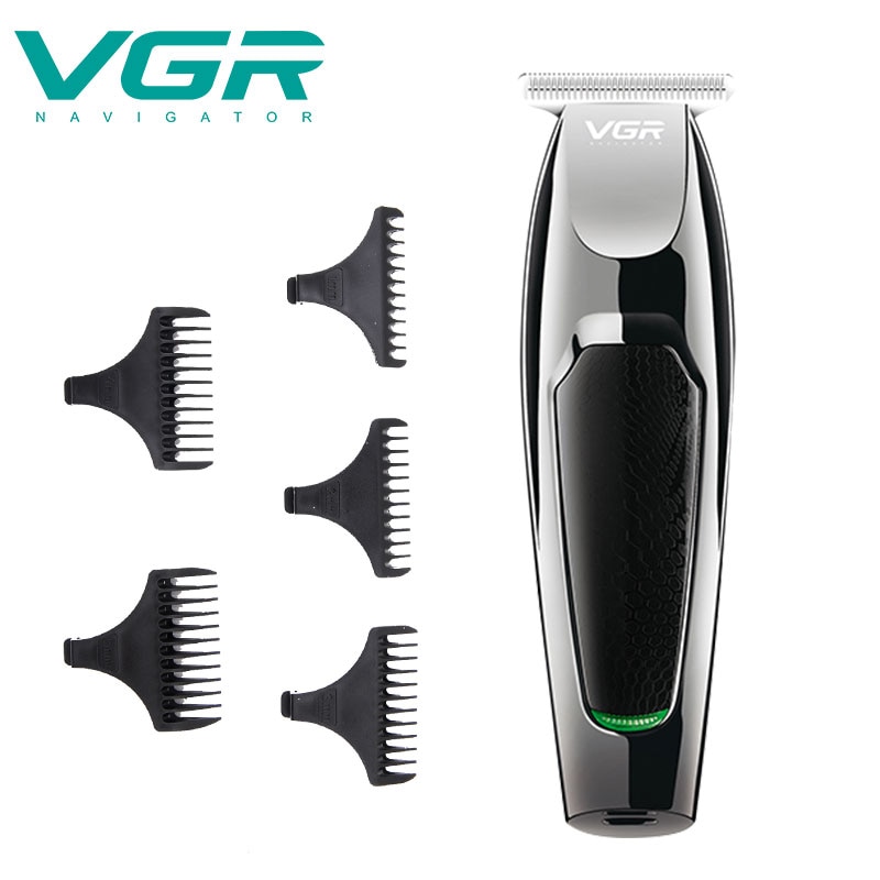 Vgr trimmer til mænd vandtæt hårklippemaskine ansigt krop skægtrimmer elektrisk usb genopladelig barbermaskine