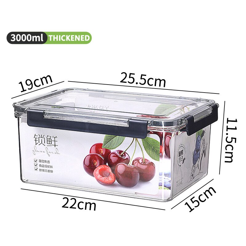 Vacuum Transparent Organizer Kitchen Food Container Storage Box Food Grade PET Fresh-keeping Sealed Box Home Kitchen Accessories: 06