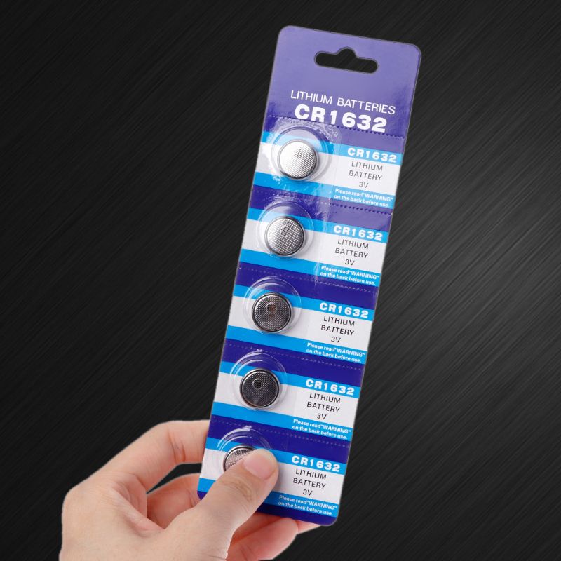 5PCS Button Battery CR1632 Lithium Coin Cell Batteries 3V LM1632 BR1632 ECR1632 CR 1632 Electronic Watch Toy Remote
