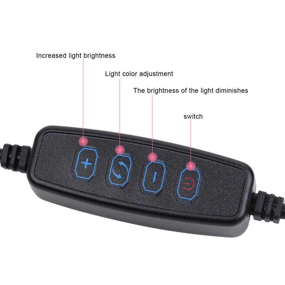 24 Led Multi-Positie Aanpassing Multifunctionele Mobiele Telefoon Clip Live Vullen Licht Desktop Rotatie Schoonheid Lamp 2-In-1 Lui Brack