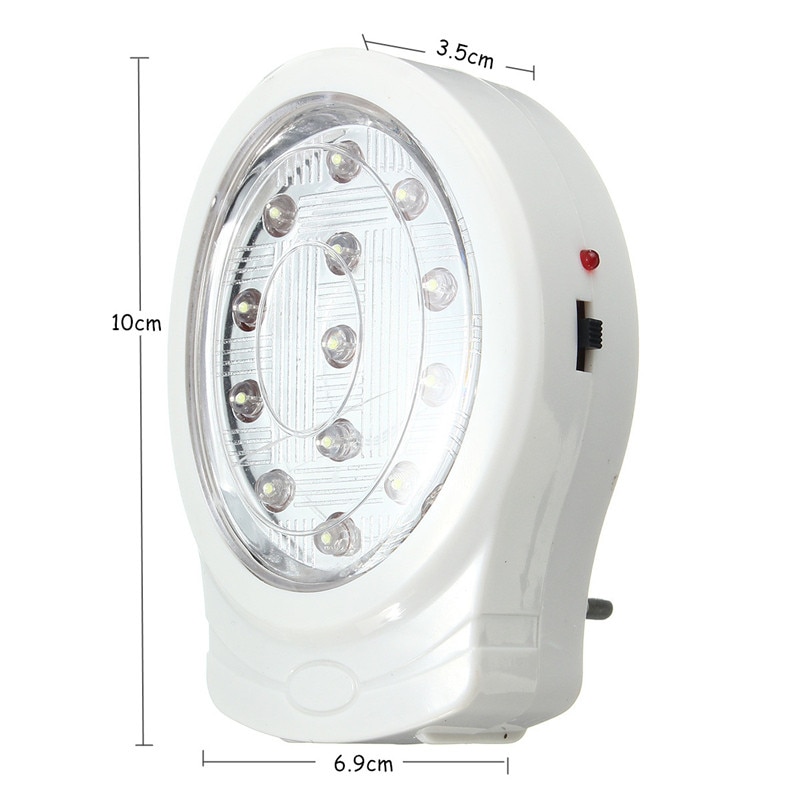 Smuxi 13 LED Oplaadbare Home Muur Noodverlichting Stroomuitval Lamp EU Plug AC110-240V Voor Slaapkamer Nachtlampje