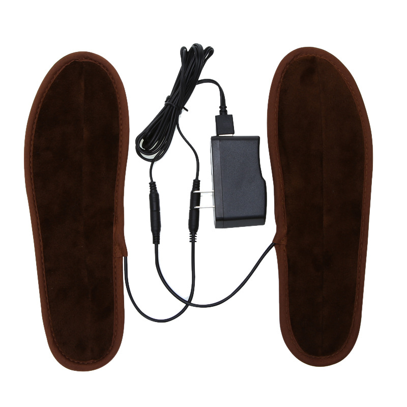 Data Line + plantillas para hombre y mujer, plantillas de calefacción de piel de felpa con USB eléctrico, plantilla calefactable para invierno, Unisex