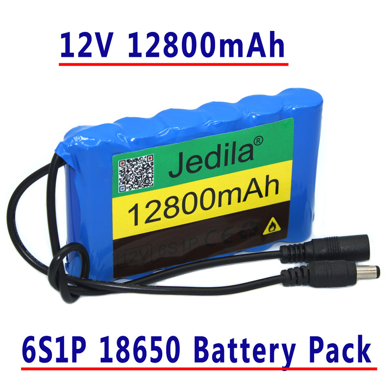 6S1P 12 volt. 12800 mah. Rechargeable Lithium-Ion Battery Pack. Applied To CCTV Cameras.