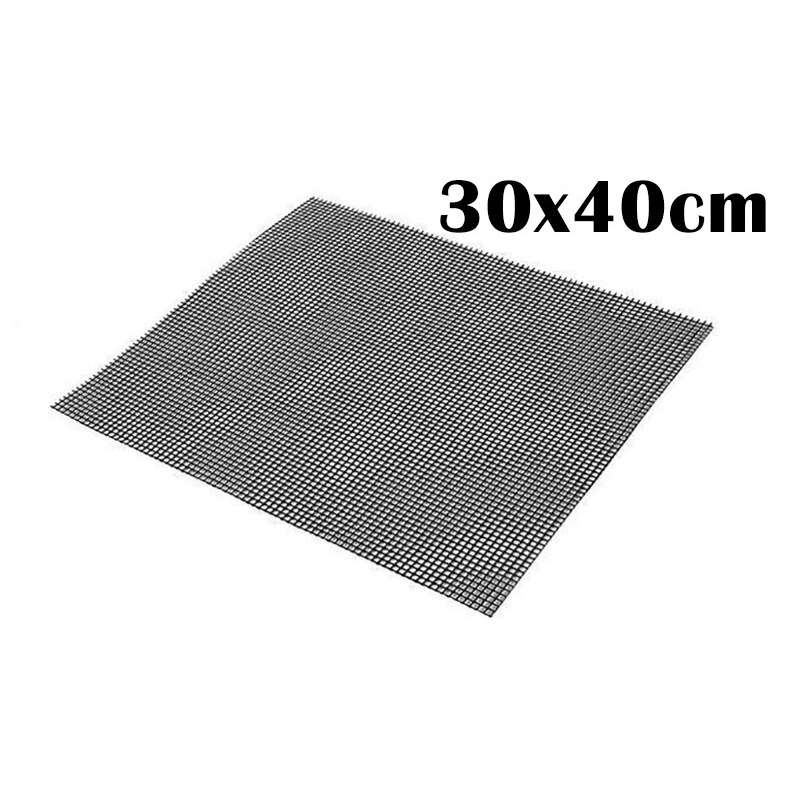 Heat-resistant Silicone Baking Pan Mat Hollow Grid Grilling Mat BBQ Mesh High Temperature Resistant Baking Sheet Barbecue Net: 30x40cm / 2pcs